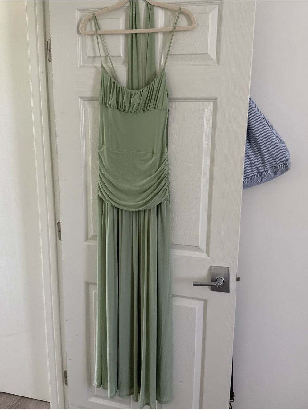 ASOS Sage Green Spaghetti-Strap Maxi Dress